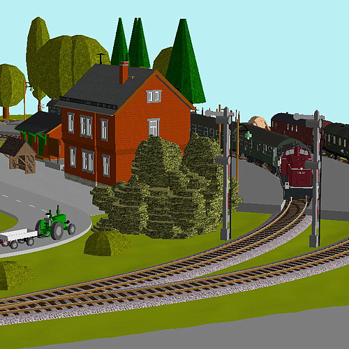 Gleisplan Nr. 14 aus dem H0 Piko Gleisplanheft übersetzt für TT Tillig-Modellgleis.